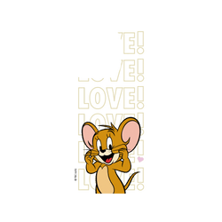 iPhone 15 Pro Max 犀牛盾AirX聯名設計款防摔背蓋手機殼 湯姆貓與傑利鼠 Tom and Jerry - 傑利鼠愛心