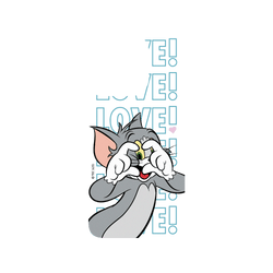 iPhone 15 Pro Max 犀牛盾AirX聯名設計款防摔背蓋手機殼 湯姆貓與傑利鼠 Tom and Jerry - 湯姆貓愛心