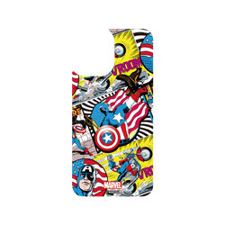 iPhone 16 Plus 犀牛盾AirX聯名設計款防摔背蓋手機殼 迪士尼-漫威 Marvel - 美國隊長-漫畫風格