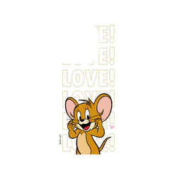 iPhone 16 Pro 犀牛盾AirX聯名設計款防摔背蓋手機殼 湯姆貓與傑利鼠 Tom and Jerry - 傑利鼠愛心