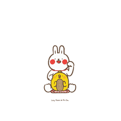 iPhone 16 Pro Max AirX  懶散兔與啾先生 招財