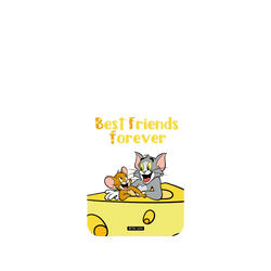 iPhone 17e 犀牛盾AirX聯名設計款防摔背蓋手機殼 湯姆貓與傑利鼠 Tom and Jerry - Best friends
