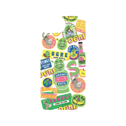 iPhone 17e 犀牛盾AirX聯名設計款防摔背蓋手機殼 Shrek - 史瑞克貼紙集