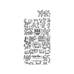 iPhone 17e 犀牛盾AirX聯名設計款防摔背蓋手機殼 Keith Haring - Line Art