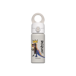 磁吸水壺 AquaStand 不鏽鋼 480cc - 無吸管  巴斯奇亞 Jean-Michel Basquiat 小恐龍