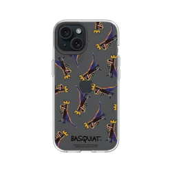 iPhone 15 Clear  巴斯奇亞 Jean-Michel Basquiat 小恐龍-拼貼款