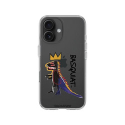iPhone 16 Clear Case（相機按鈕）  巴斯奇亞 Jean-Michel Basquiat 小恐龍