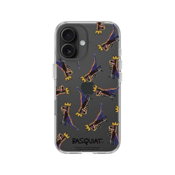 iPhone 16 Clear Case（相機按鈕）  巴斯奇亞 Jean-Michel Basquiat 小恐龍-拼貼款