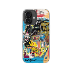 iPhone 16 Clear Case（相機按鈕）  巴斯奇亞 Jean-Michel Basquiat 骷顱頭