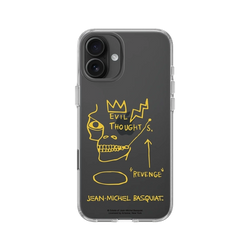 iPhone 16 Plus Clear Case（相機按鈕）  巴斯奇亞 Jean-Michel Basquiat 邪惡思想