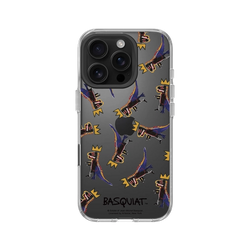 iPhone 16 Pro Clear Case（相機按鈕）  巴斯奇亞 Jean-Michel Basquiat 小恐龍-拼貼款