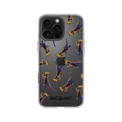iPhone 16 Pro Max Clear Case（相機按鈕）  巴斯奇亞 Jean-Michel Basquiat 小恐龍-拼貼款