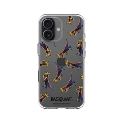 iPhone 17 Clear Case（相機按鈕）  巴斯奇亞 Jean-Michel Basquiat 小恐龍-拼貼款