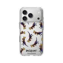 iPhone 17 Pro Clear Case（相機按鈕）  巴斯奇亞 Jean-Michel Basquiat 小恐龍-拼貼款