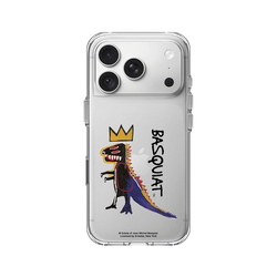 iPhone 18 Pro Clear Case（相機按鈕）  巴斯奇亞 Jean-Michel Basquiat 小恐龍