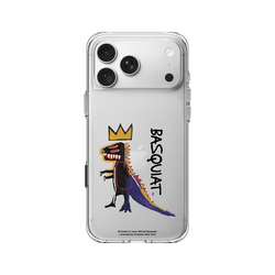 iPhone 18 Pro Max Clear Case（相機按鈕）  巴斯奇亞 Jean-Michel Basquiat 小恐龍