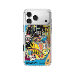 iPhone 18 Pro Max Clear Case（相機按鈕）  巴斯奇亞 Jean-Michel Basquiat 骷顱頭