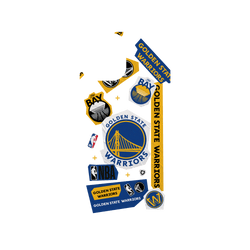 iPhone 12 Pro Max Clear Case (MagSafe 兼容)  NBA 拼貼系列-金州勇士 Golden State Warriors - Collage