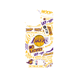 iPhone 13 Pro Max Clear Case (MagSafe 兼容)  NBA 塗鴉系列-洛杉磯湖人 L.A. Lakers - Graffiti