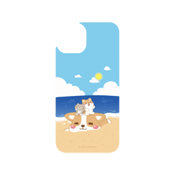 犀牛盾Clear Case防摔背蓋手機殼 - iPhone 14 - 【聯名設計款】 - 柴語錄 Shiba Says - 沙灘上的龐然大物