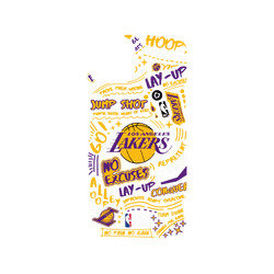 iPhone 14 Clear Case (MagSafe 兼容)  NBA 塗鴉系列-洛杉磯湖人 L.A. Lakers - Graffiti