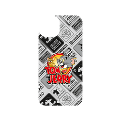 犀牛盾Clear Case防摔背蓋手機殼 - iPhone 14 - 【聯名設計款】 - 湯姆貓與傑利鼠 Tom and Jerry - 貼紙系列 - 復古LOGO
