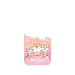 犀牛盾Clear Case防摔背蓋手機殼 - iPhone 14 Pro - 【聯名設計款】 - 柴語錄 Shiba Says - 賞櫻小確幸