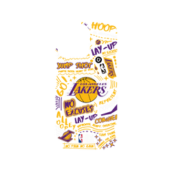iPhone 14 Pro Max Clear Case (MagSafe 兼容)  NBA 塗鴉系列-洛杉磯湖人 L.A. Lakers - Graffiti