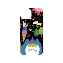 犀牛盾Clear Case防摔背蓋手機殼 - iPhone 15 - 【聯名設計款】 - Ning - 黑色