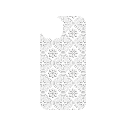 iPhone 15 Clear Case (MagSafe 兼容)  老屋顏 壓花玻璃-白色海棠
