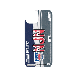 犀牛盾Clear Case防摔背蓋手機殼 - iPhone 15 - 【聯名設計款】 - NBA - 復古球員卡-紐澤西籃網 New Jersey Nets - Vintage Card