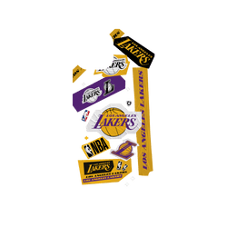 iPhone 15 Clear Case (MagSafe 兼容)  NBA 拼貼系列-洛杉磯湖人 L.A. Lakers - Collage