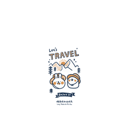 iPhone 15 Plus Clear Case (MagSafe 兼容)  懶散兔與啾先生 Let's travel