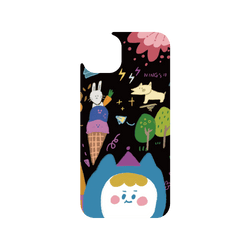 犀牛盾Clear Case防摔背蓋手機殼 - iPhone 15 Plus - 【聯名設計款】 - Ning - 黑色