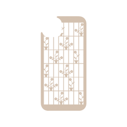 犀牛盾Clear (MagSafe 兼容)防摔背蓋手機殼 - iPhone 15 Plus - 【聯名設計款】 - 印花樂 - 鐵花窗/背蓋盆花粉紅