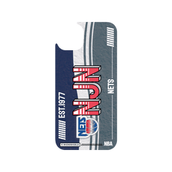 犀牛盾Clear Case防摔背蓋手機殼 - iPhone 15 Plus - 【聯名設計款】 - NBA - 復古球員卡-紐澤西籃網 New Jersey Nets - Vintage Card