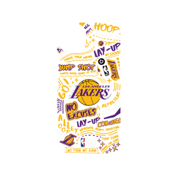 iPhone 15 Plus Clear Case (MagSafe 兼容)  NBA 塗鴉系列-洛杉磯湖人 L.A. Lakers - Graffiti