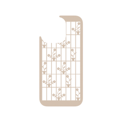 犀牛盾Clear (MagSafe 兼容)防摔背蓋手機殼 - iPhone 15 Pro - 【聯名設計款】 - 印花樂 - 鐵花窗/背蓋盆花粉紅