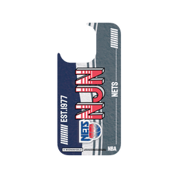 犀牛盾Clear Case防摔背蓋手機殼 - iPhone 15 Pro - 【聯名設計款】 - NBA - 復古球員卡-紐澤西籃網 New Jersey Nets - Vintage Card