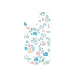 犀牛盾Clear (MagSafe 兼容)防摔背蓋手機殼 - iPhone 15 Pro Max - 【聯名設計款】 - 老磁磚/背蓋磨石子粉藍
