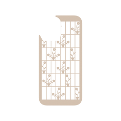 犀牛盾Clear (MagSafe 兼容)防摔背蓋手機殼 - iPhone 16 - 【聯名設計款】 - 印花樂 - 鐵花窗/背蓋盆花粉紅