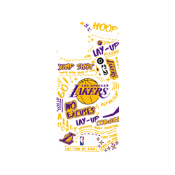 iPhone 16 Clear Case（相機按鈕）  NBA 塗鴉系列-洛杉磯湖人 L.A. Lakers - Graffiti