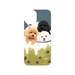 犀牛盾Clear Case防摔背蓋手機殼 - iPhone 16 Plus - 【聯名設計款】 - 沐晨Muchen - 抹茶貴賓