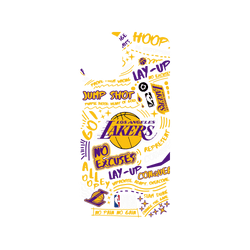 iPhone 16 Plus Clear Case（MagSafe 兼容 & 相機按鈕）  NBA 塗鴉系列-洛杉磯湖人 L.A. Lakers - Graffiti