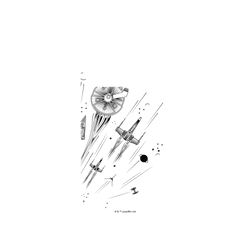 犀牛盾Clear防摔背蓋手機殼 - iPhone 16 Pro - 【聯名設計款】 - 迪士尼-星際大戰 Star Wars - POP全載具2-黑