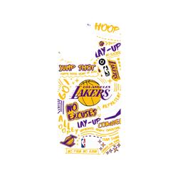 iPhone 16 Pro Clear Case（MagSafe 兼容 & 相機按鈕）  NBA 塗鴉系列-洛杉磯湖人 L.A. Lakers - Graffiti
