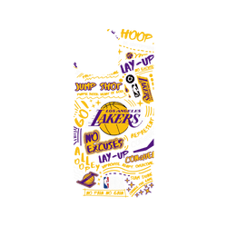 iPhone 16 Pro Max Clear Case（相機按鈕）  NBA 塗鴉系列-洛杉磯湖人 L.A. Lakers - Graffiti