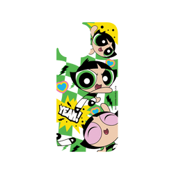 犀牛盾Clear (MagSafe 兼容)防摔背蓋手機殼 - iPhone 16 Pro Max - 【聯名設計款】 - The Powerpuff Girls - 毛毛 - 可愛格紋款