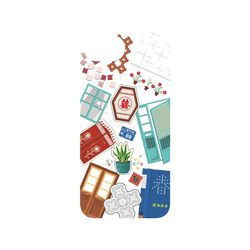 犀牛盾Clear Case防摔背蓋手機殼 - iPhone 17e - 【聯名設計款】 - 老屋顏 Old House Face - 老房子拼貼