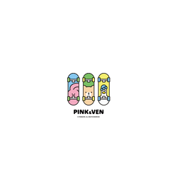 犀牛盾Clear (MagSafe 兼容)防摔背蓋手機殼 - iPhone 17e - 【聯名設計款】 - PINK&VEN - Skateboard PINK&VEN